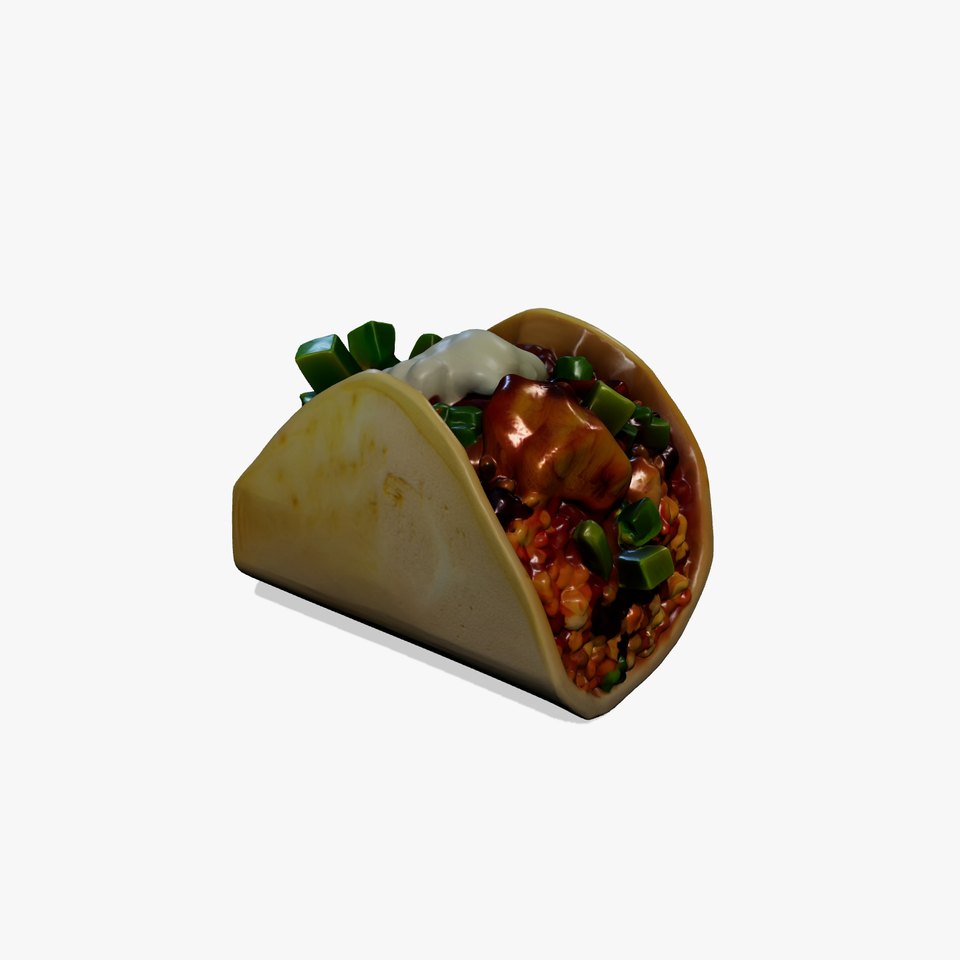 Grilled Chicken Burrito Food Sculpture model pack
